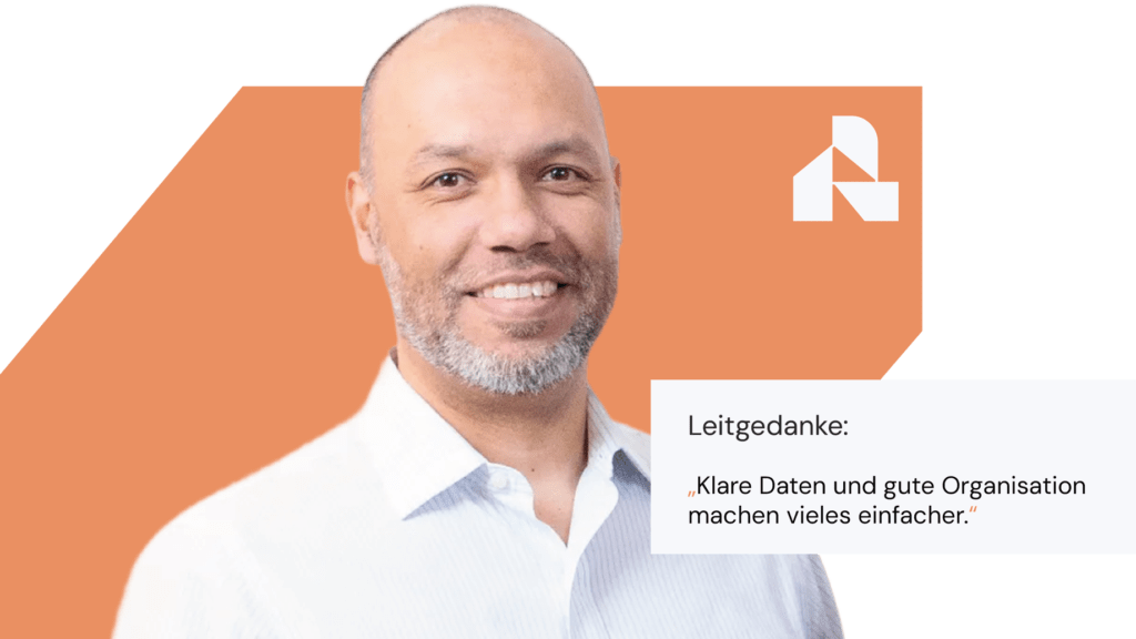 Mitarbeiter von REINSBACH Immobilien mit dem Leitgedanken „Klare Daten und gute Organisation machen vieles einfacher.“